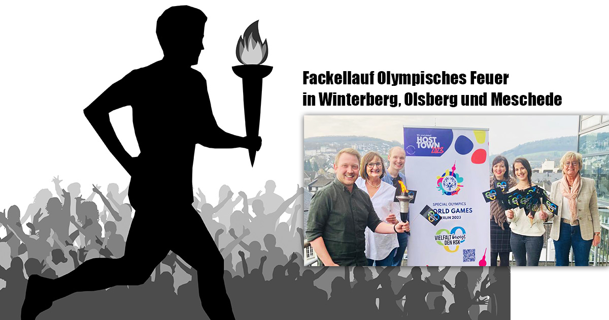 FACKELLAUF OLYMPISCHES FEUER WINTERBERG OLSBERG TOTALLOKAL