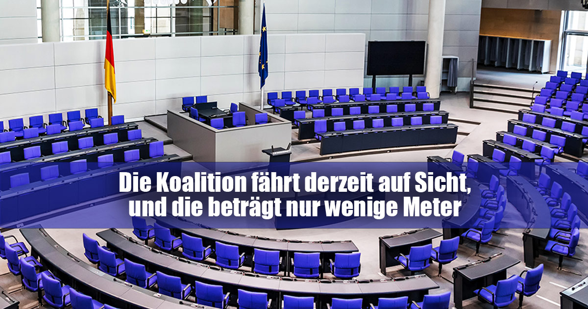 KOALITION FAEHRT AUF SICHT