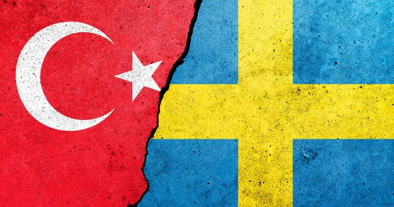 TURKEY AND SWEDEN FLAGS