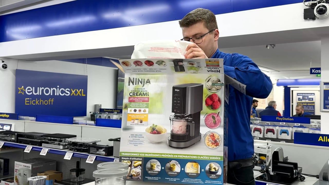 NINJA EISMASCHINE CREAMI AUSPACKEN BEISPIELE