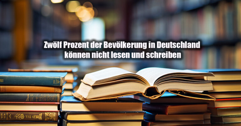 ZWOELF PROZENT DER BEVOELKERUNG IN DEUTSCHLAND KOENNEN NICHT LESEN UND SCHREIBEN